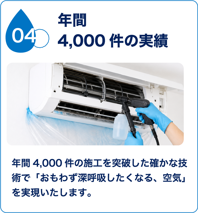 選ばれる理由4：防虫対策など豊富なメニュー
