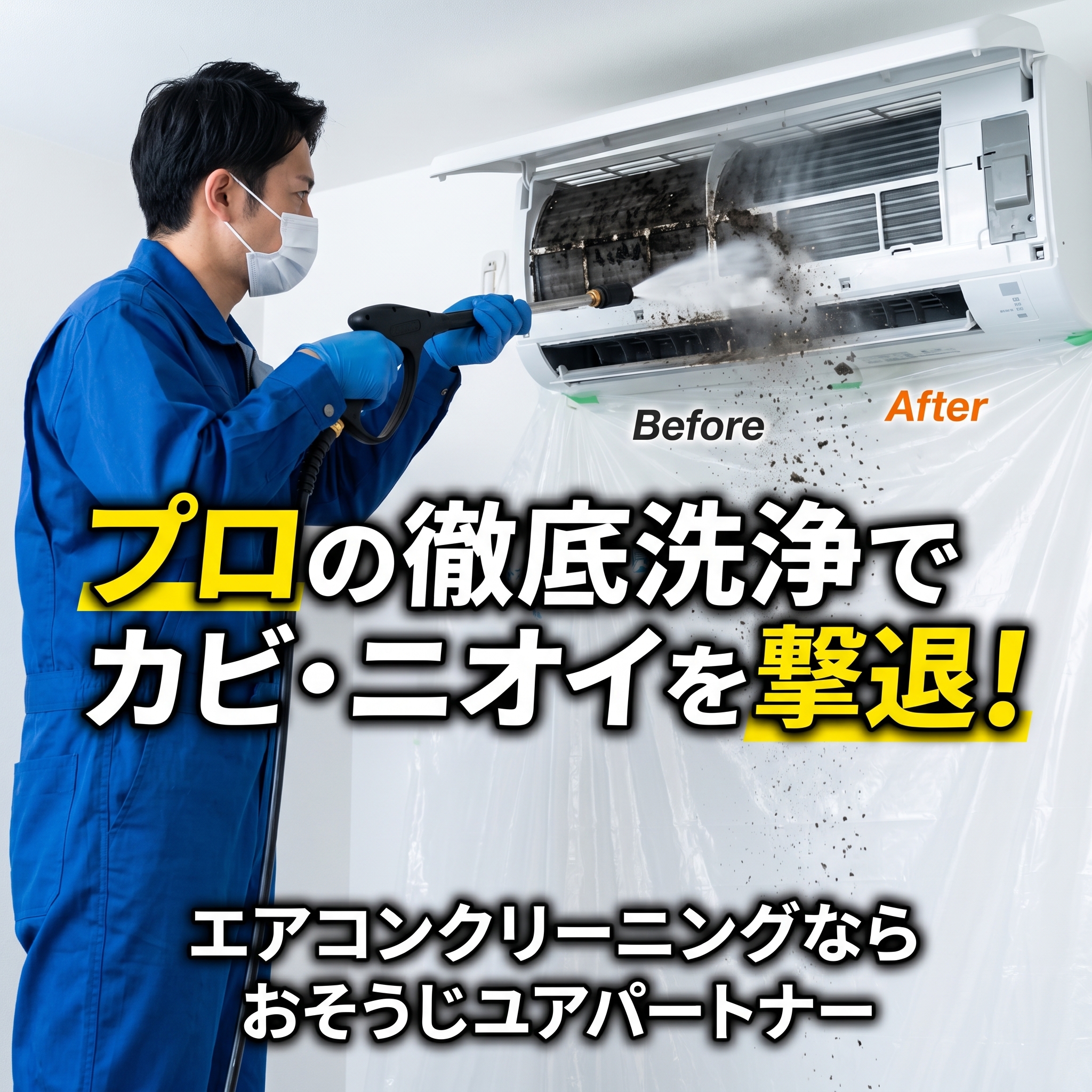 壁掛けエアコンクリーニング